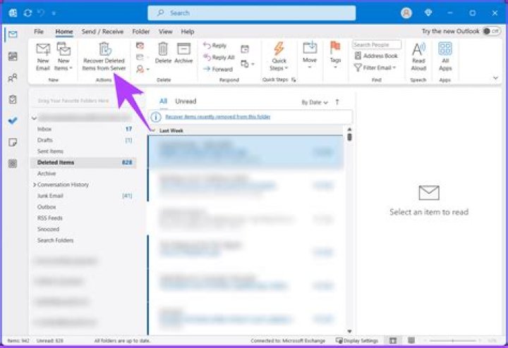 How do I recover a deleted application?